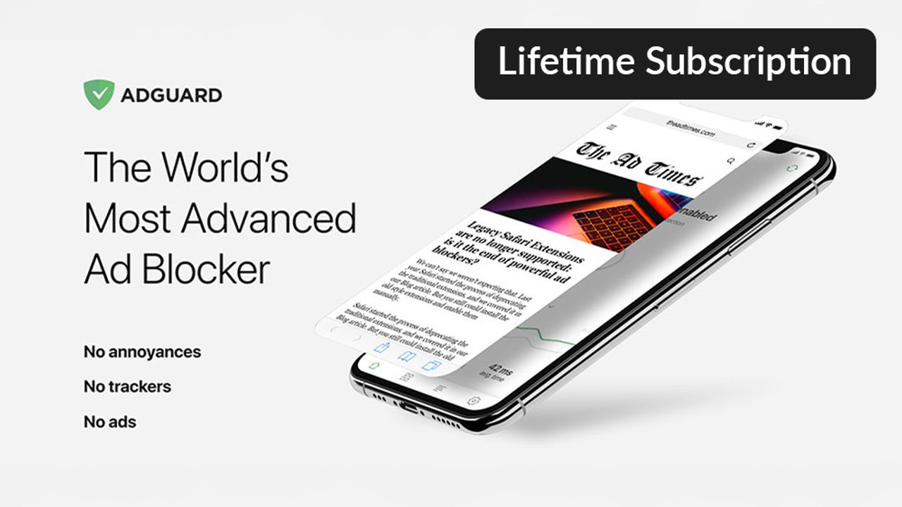 Block ads forever with this AdGuard lifetime subscription deal.